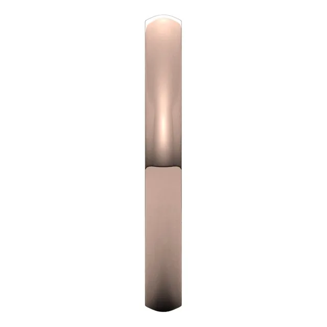 10K Rose Gold Domed Light Comfort Fit Wedding Band, 2.5 mm Wide