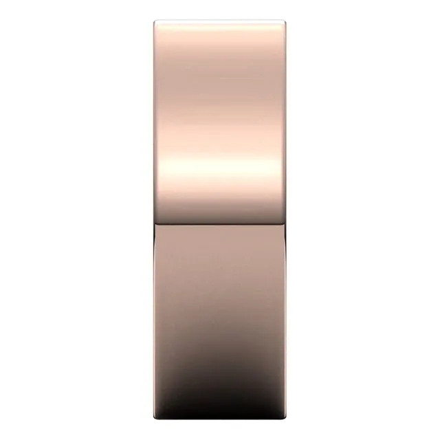10K Rose Gold Flat Comfort Fit Wedding Band, 7 mm Wide