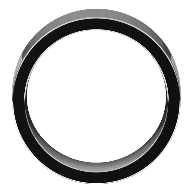 10K White Gold Flat Comfort Fit Wedding Band, 8 mm Wide