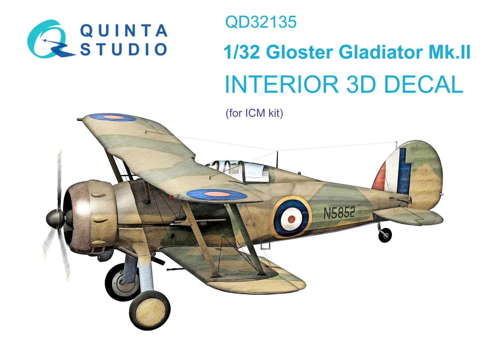 1/32 Quinta Studio Gloster Gladiator Mk II 3D-Printed Interior (for ICM kit) 32135