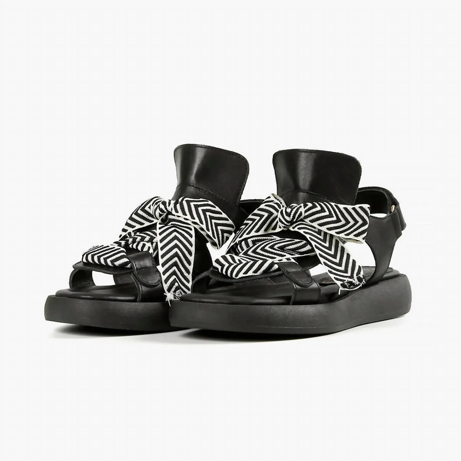 All Black - WOMEN GOMMA LACE SANDAL