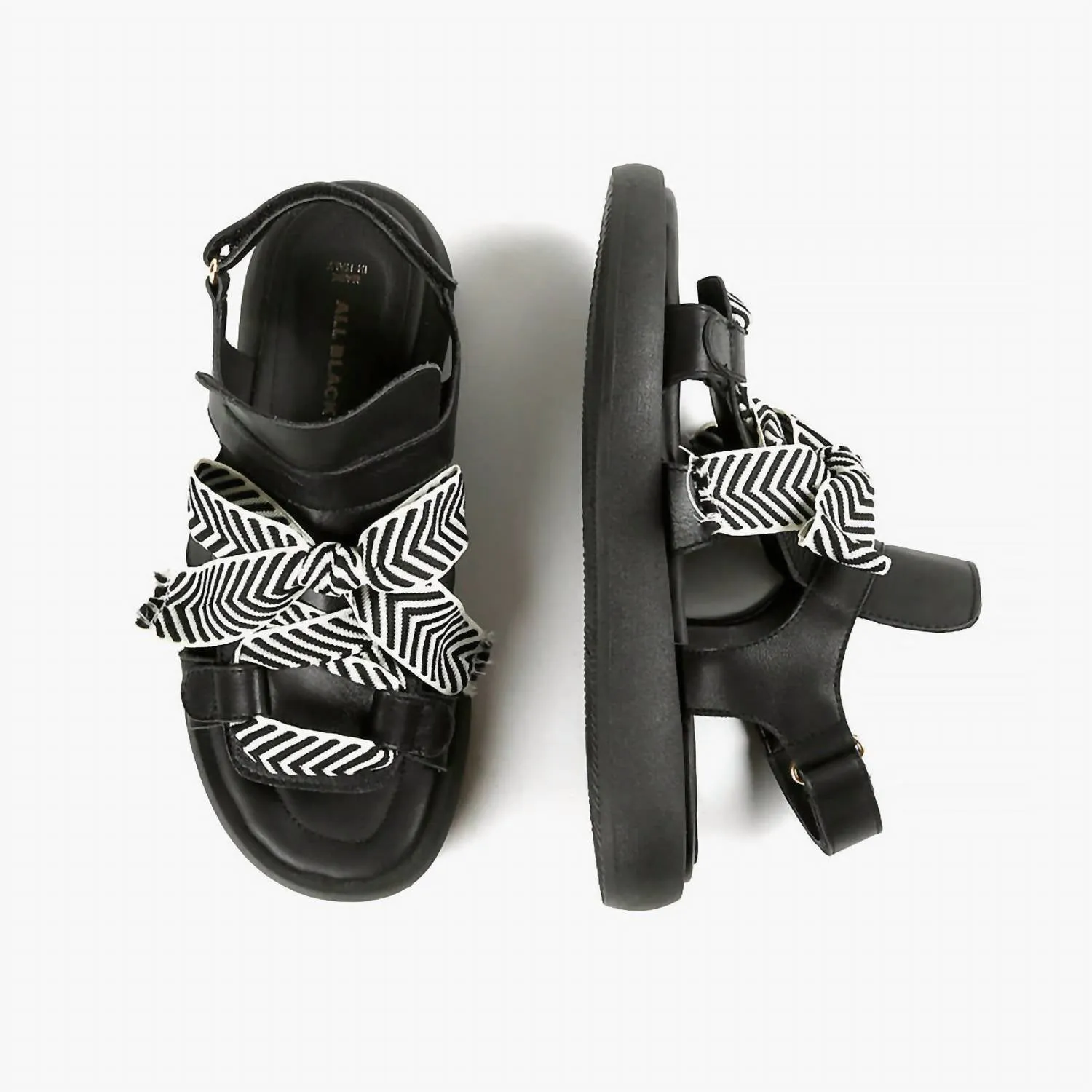 All Black - WOMEN GOMMA LACE SANDAL