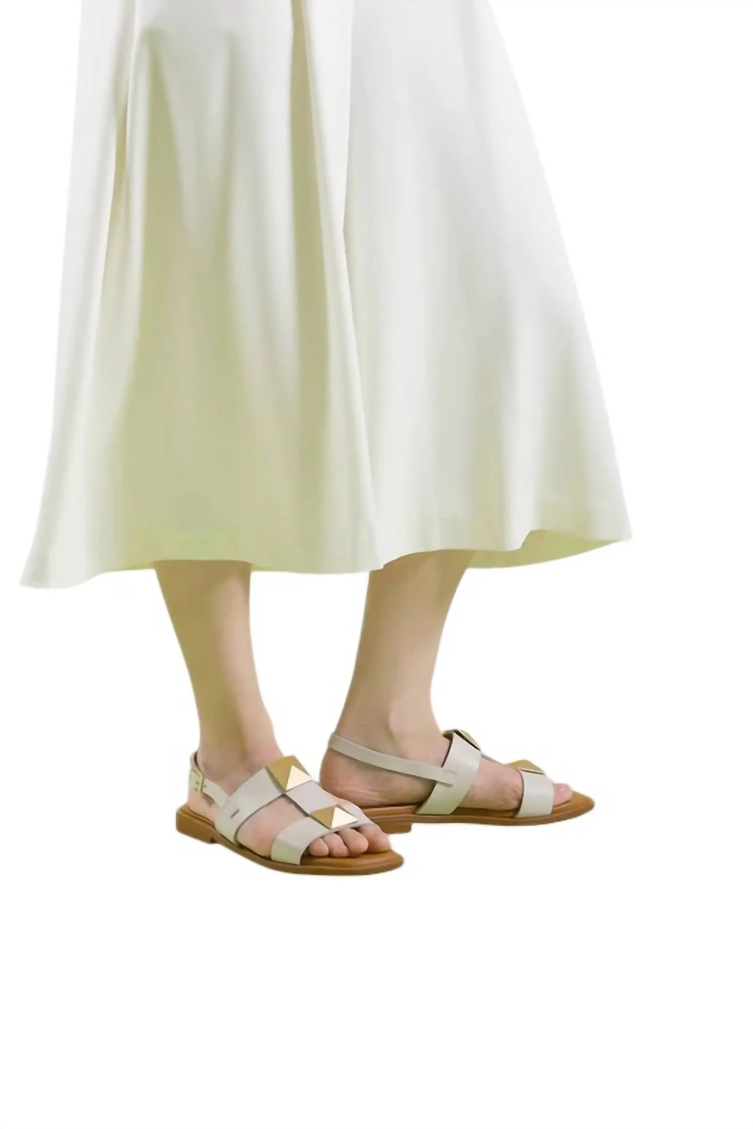 All Black - Women's Pyramid Stud Sandals