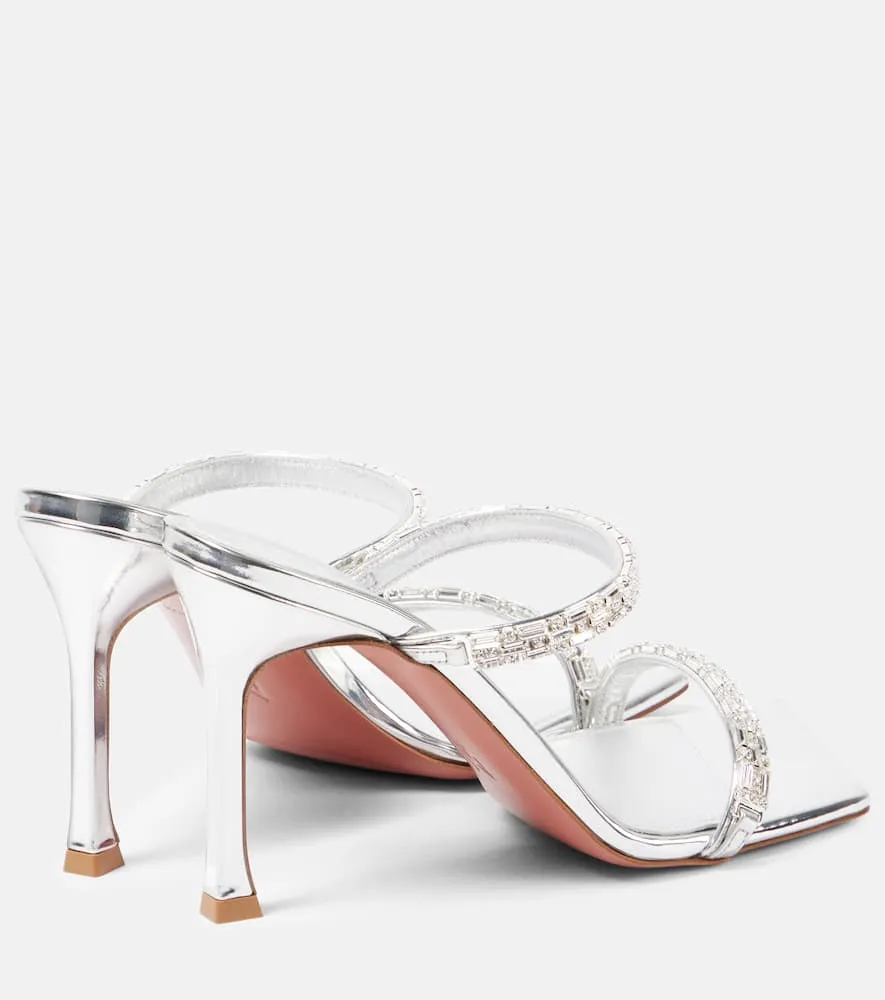 Amina Muaddi Diana 95 embellished leather sandals