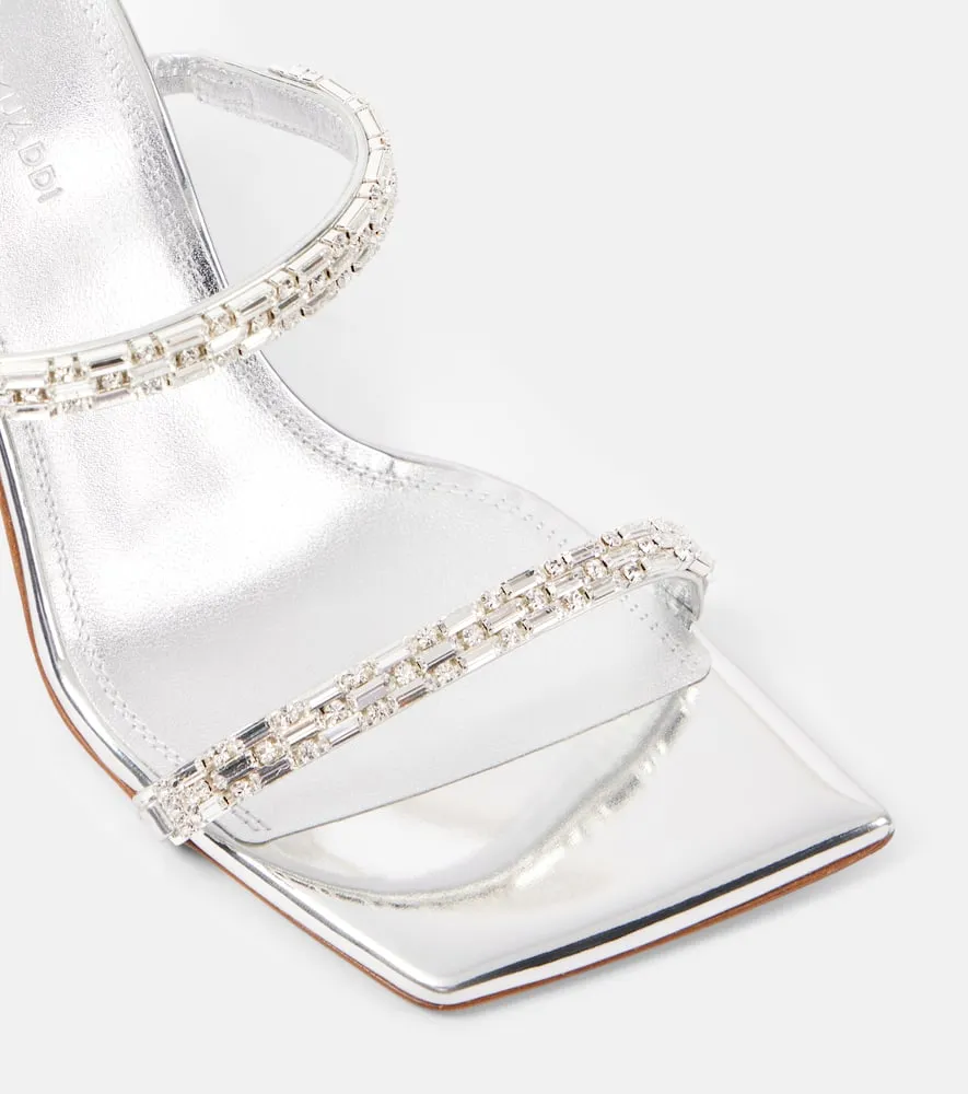Amina Muaddi Diana 95 embellished leather sandals