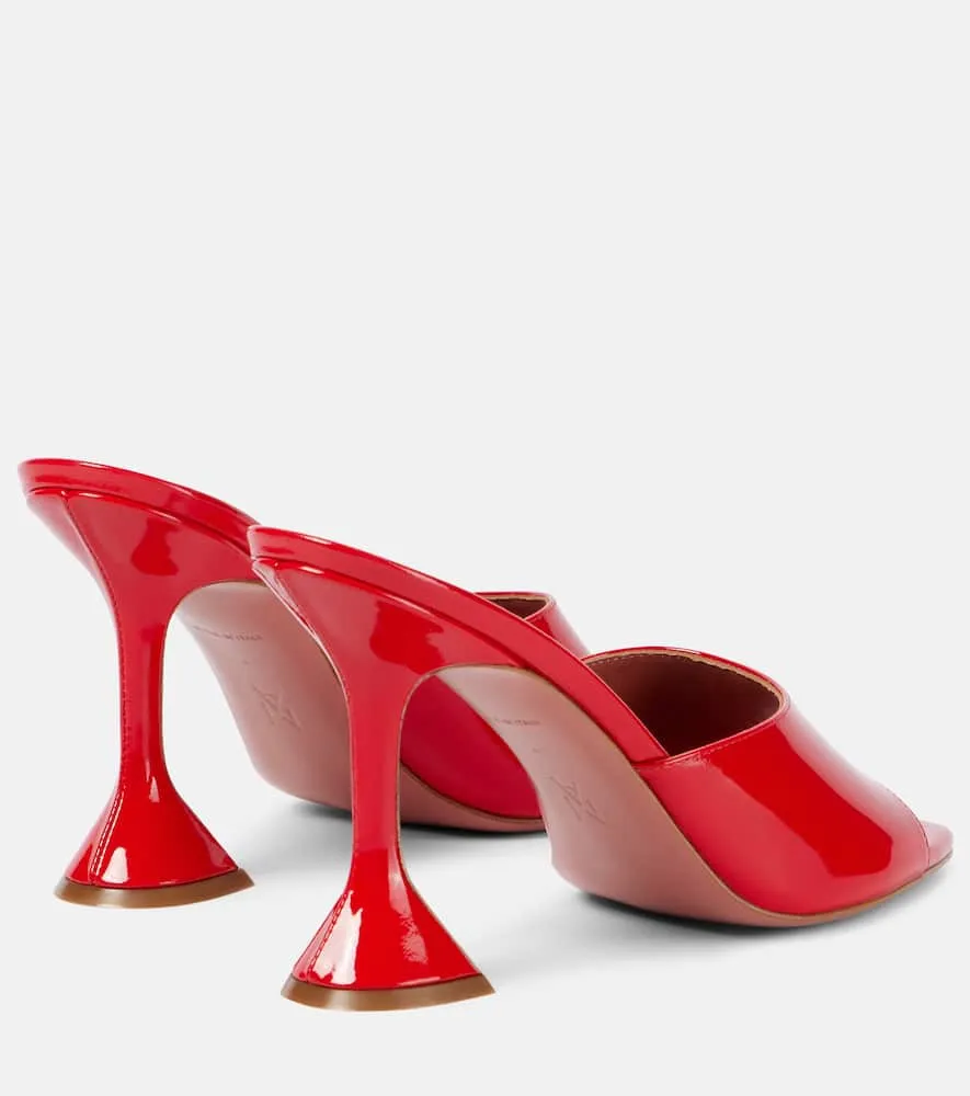 Amina Muaddi Lupita 70 patent leather mules