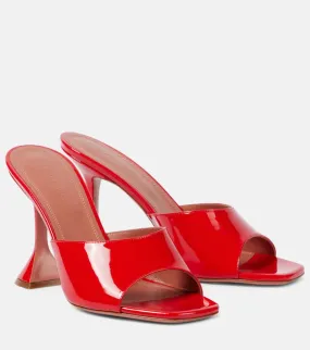 Amina Muaddi Lupita 70 patent leather mules