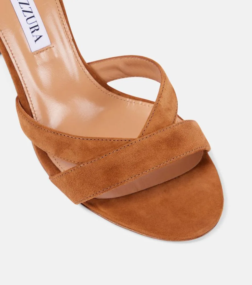 Aquazzura Ari 85 suede sandals