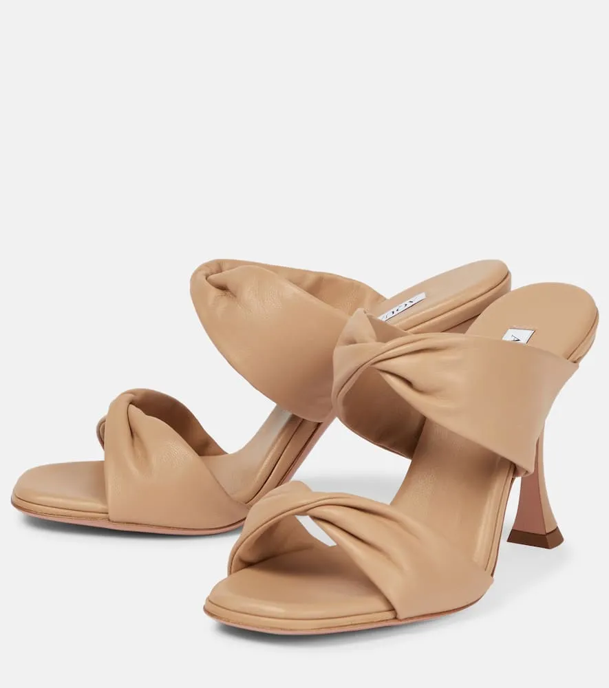 Aquazzura Twist 95 leather sandals
