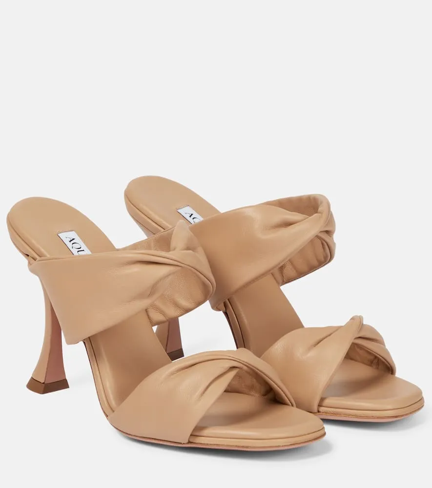 Aquazzura Twist 95 leather sandals
