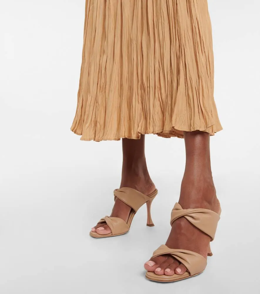 Aquazzura Twist 95 leather sandals