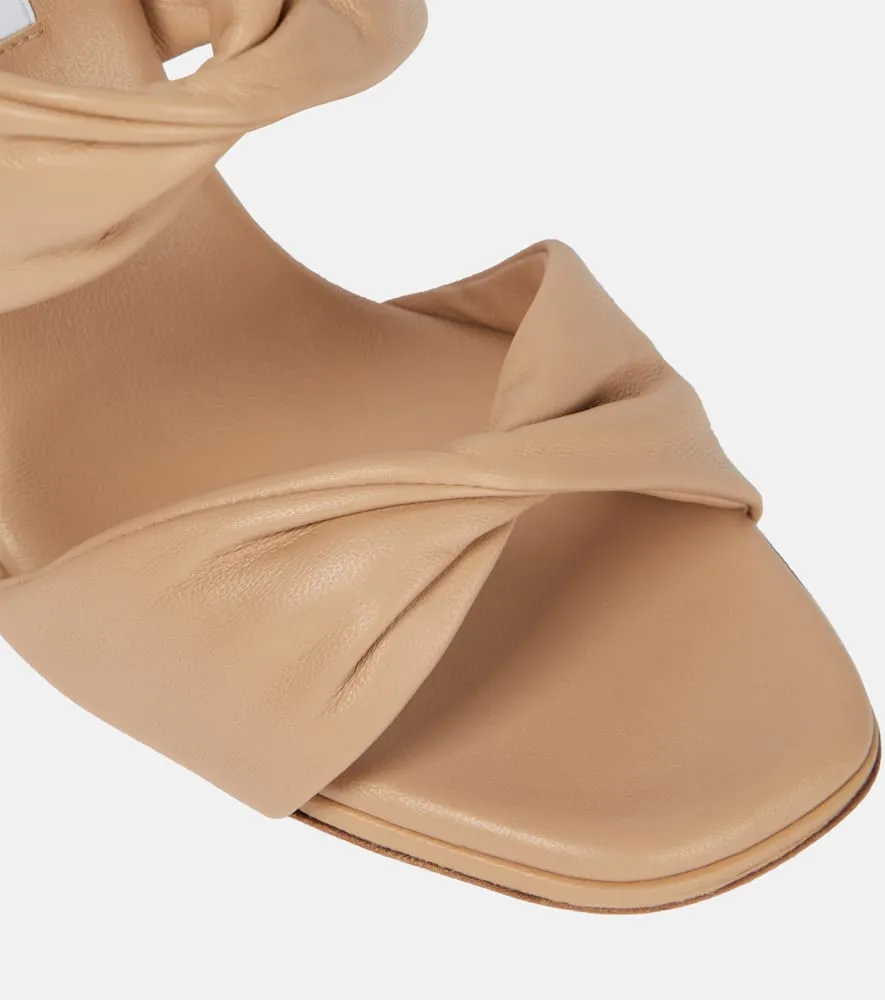 Aquazzura Twist 95 leather sandals