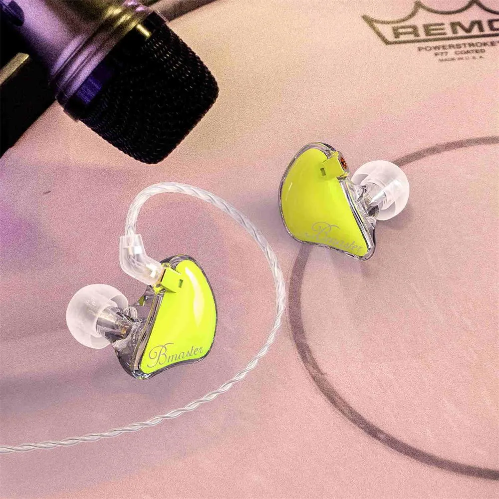 BASN Bmaster Triple Drivers In Ear Monitor Headphones (Yellow)
