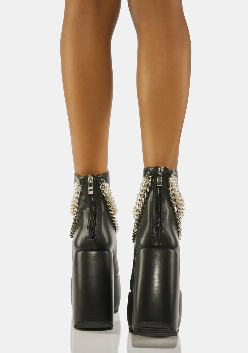 Black Dolores Ankle Boots