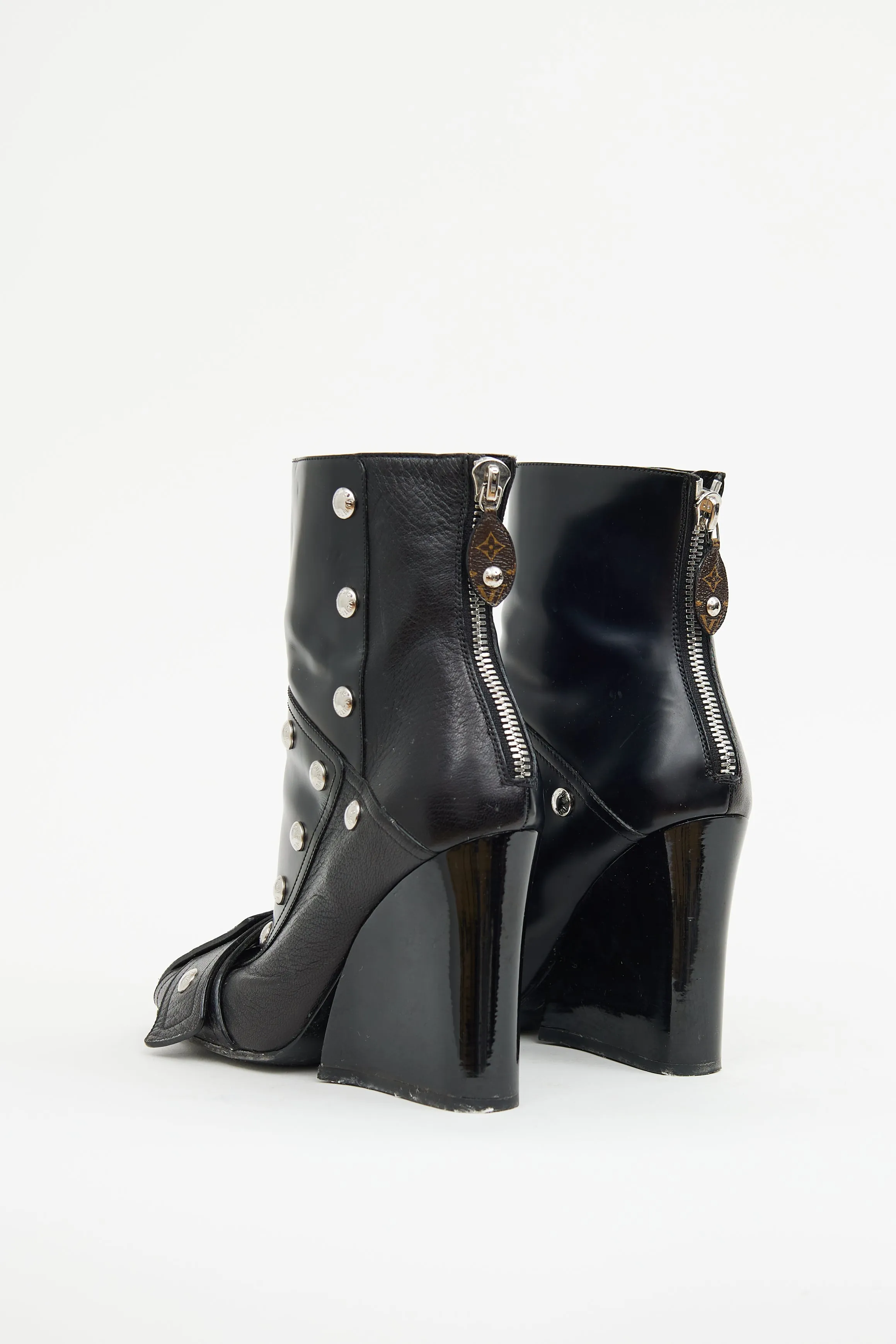 Black Patti Wedge Ankle Boot