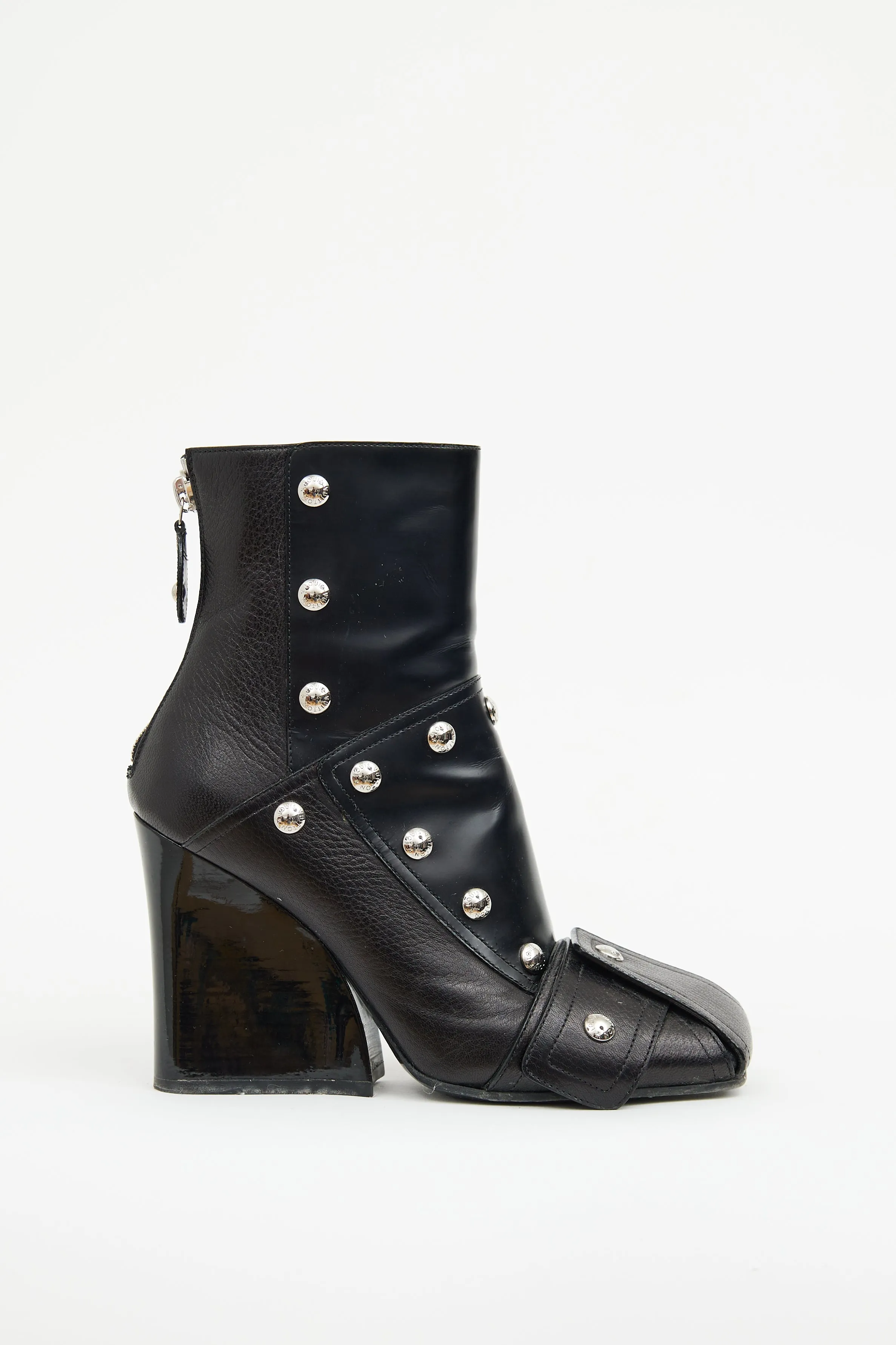 Black Patti Wedge Ankle Boot