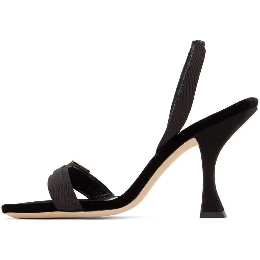 BY FAR Black Carlotta Sandals