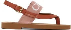 ChloÃ© Pink Woody Flat Sandals