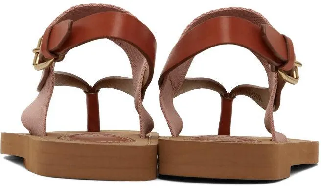 ChloÃ© Pink Woody Flat Sandals