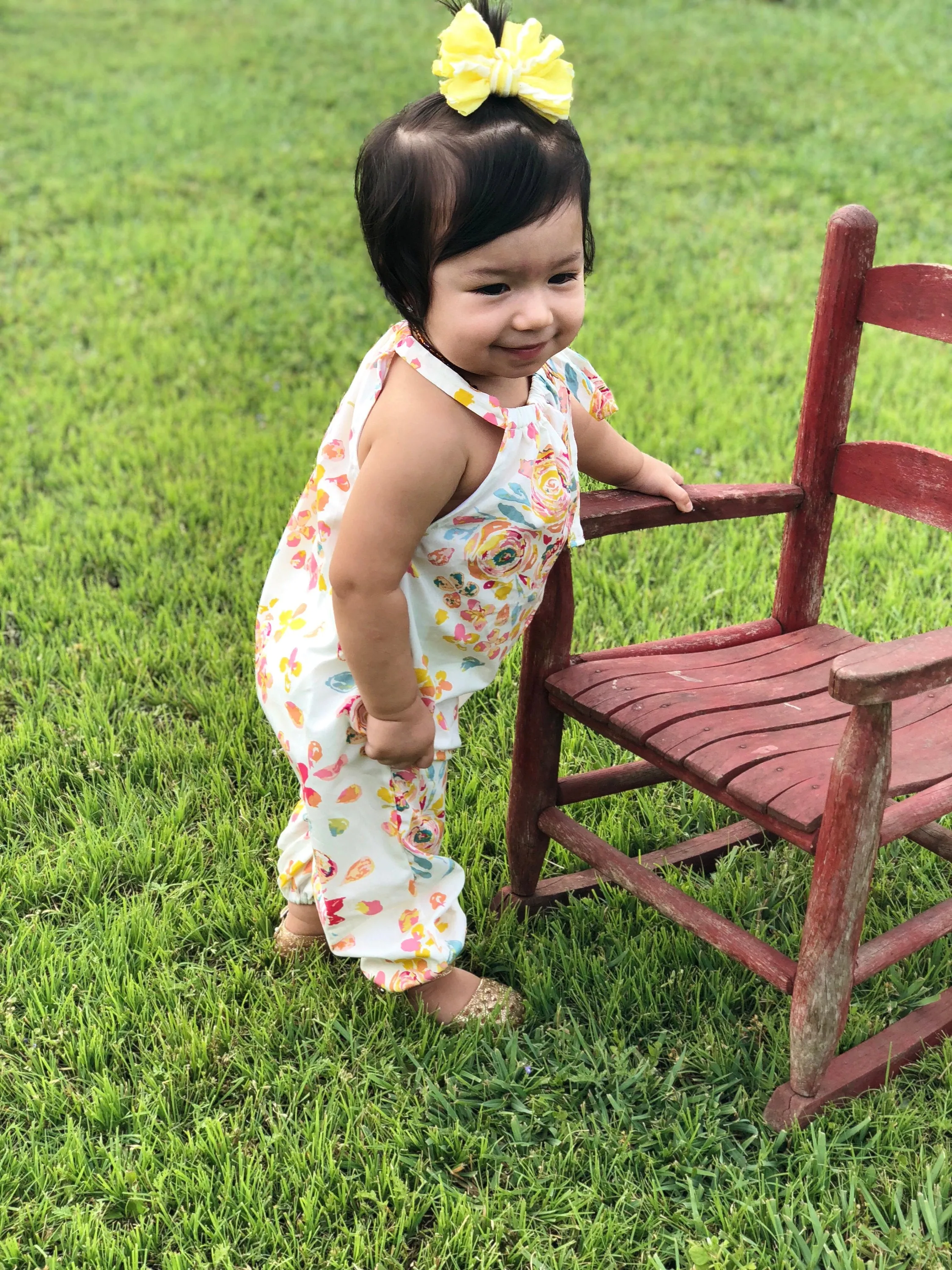 Cream Floral Jumpsuit