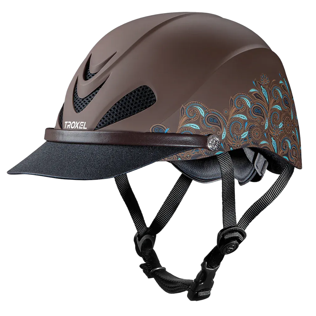 Dakota Troxel Helmet ~ Turquoise Paisley