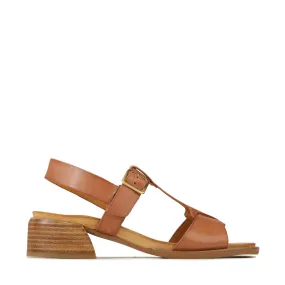 ELLIA SLING-BACK HEEL SANDALS LEATHER