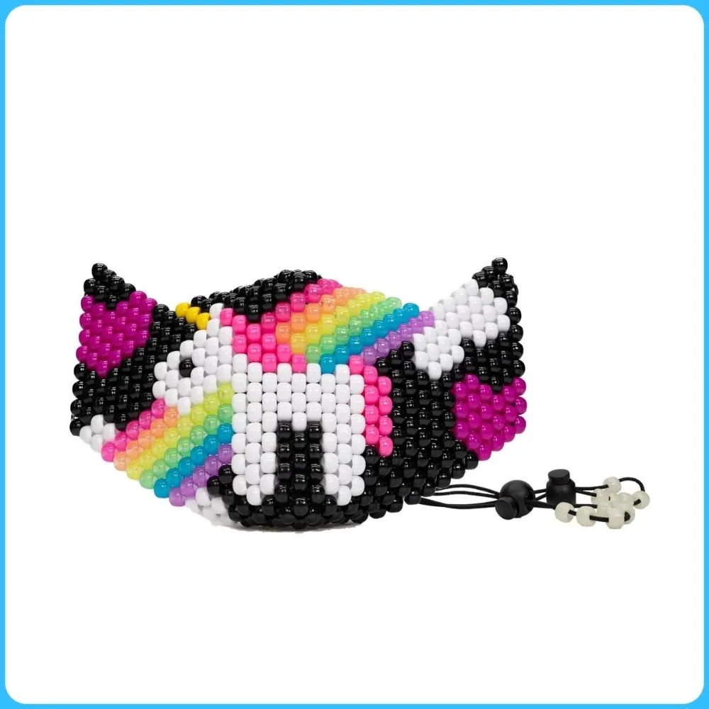 Glow-in-the-Dark Rainbow Unicorn Full Face Kandi Mask