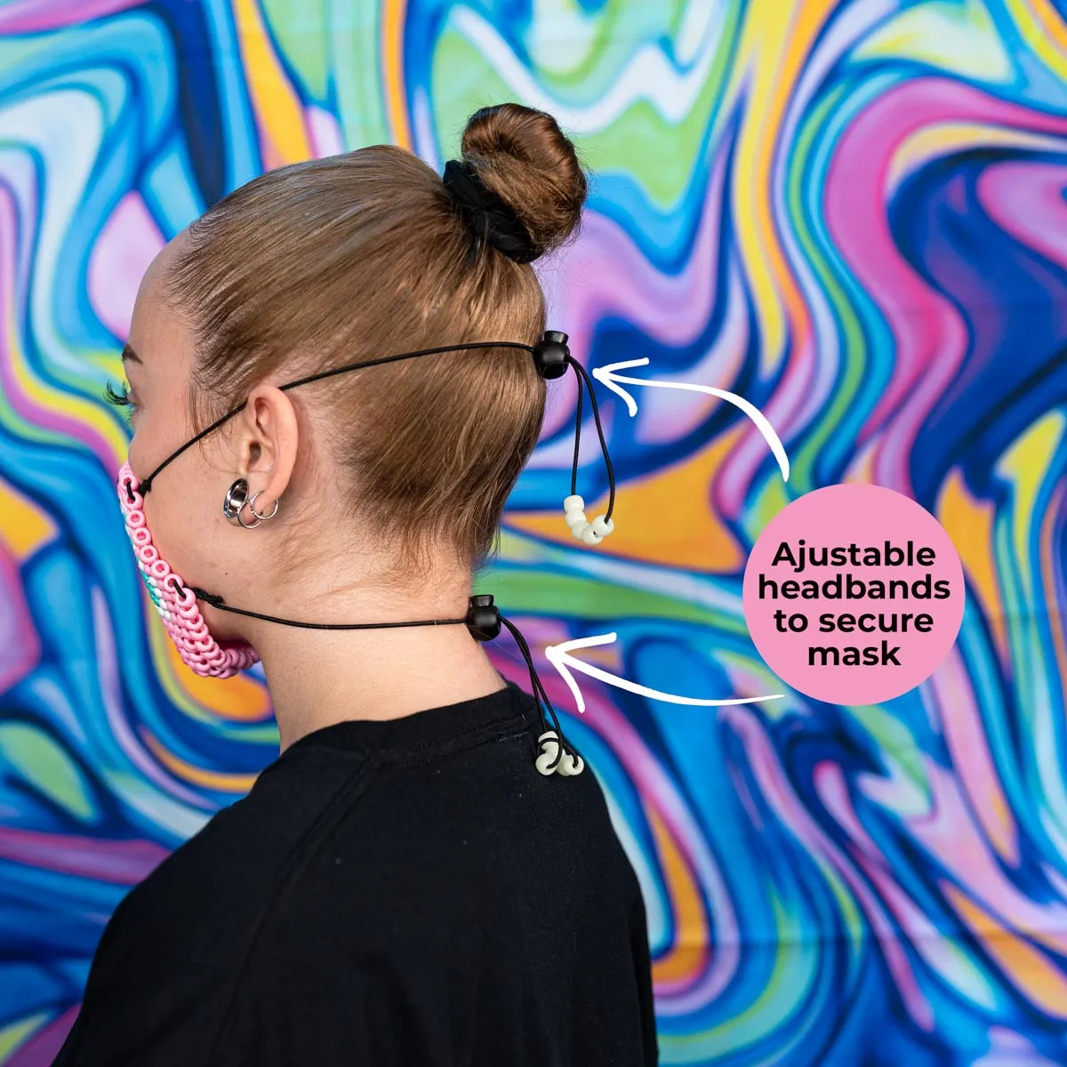 Heartbeat Glow-in-the-Dark Surgical Kandi Mask