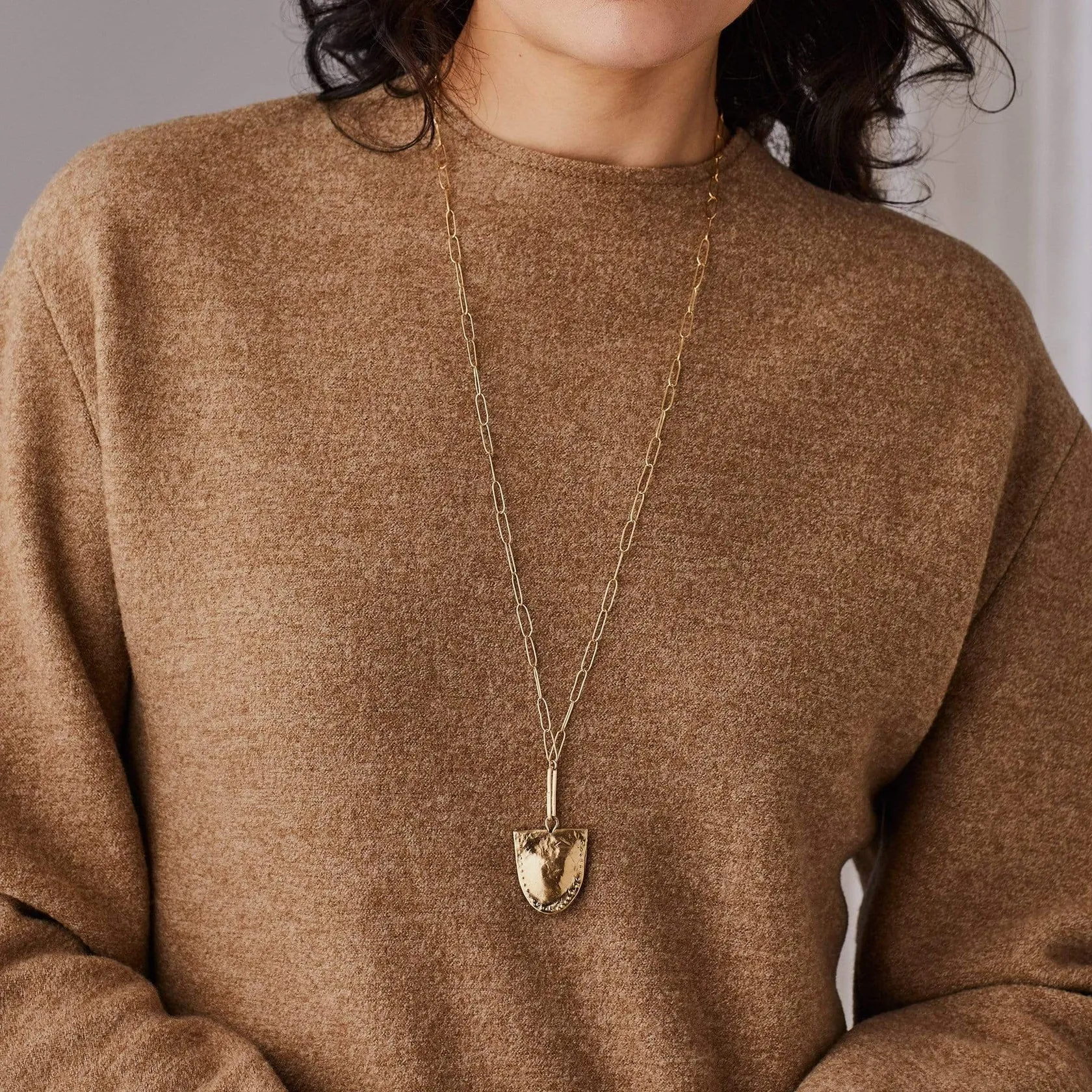 Large Mevia Bronze Pendant