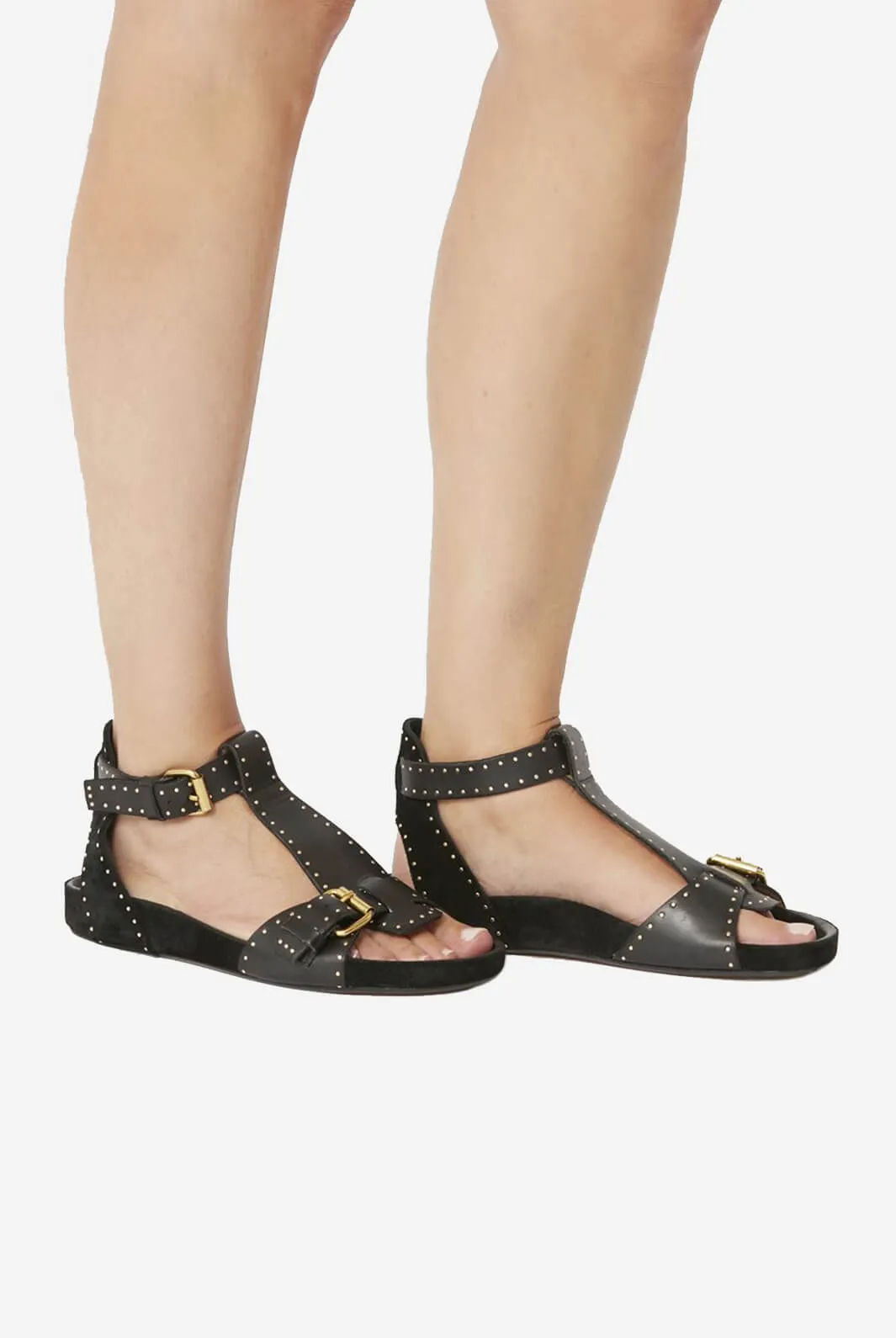 LAYNE STUDDED LEATHER SANDALS