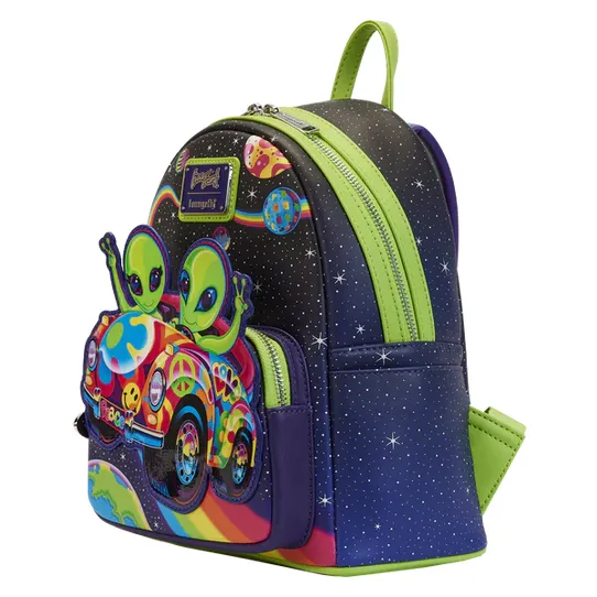 Loungefly x Lisa Frank Cosmic Alien Ride Glow Mini Backpack