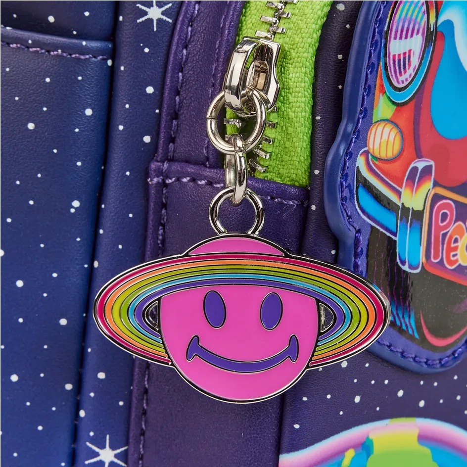 Loungefly x Lisa Frank Cosmic Alien Ride Glow Mini Backpack