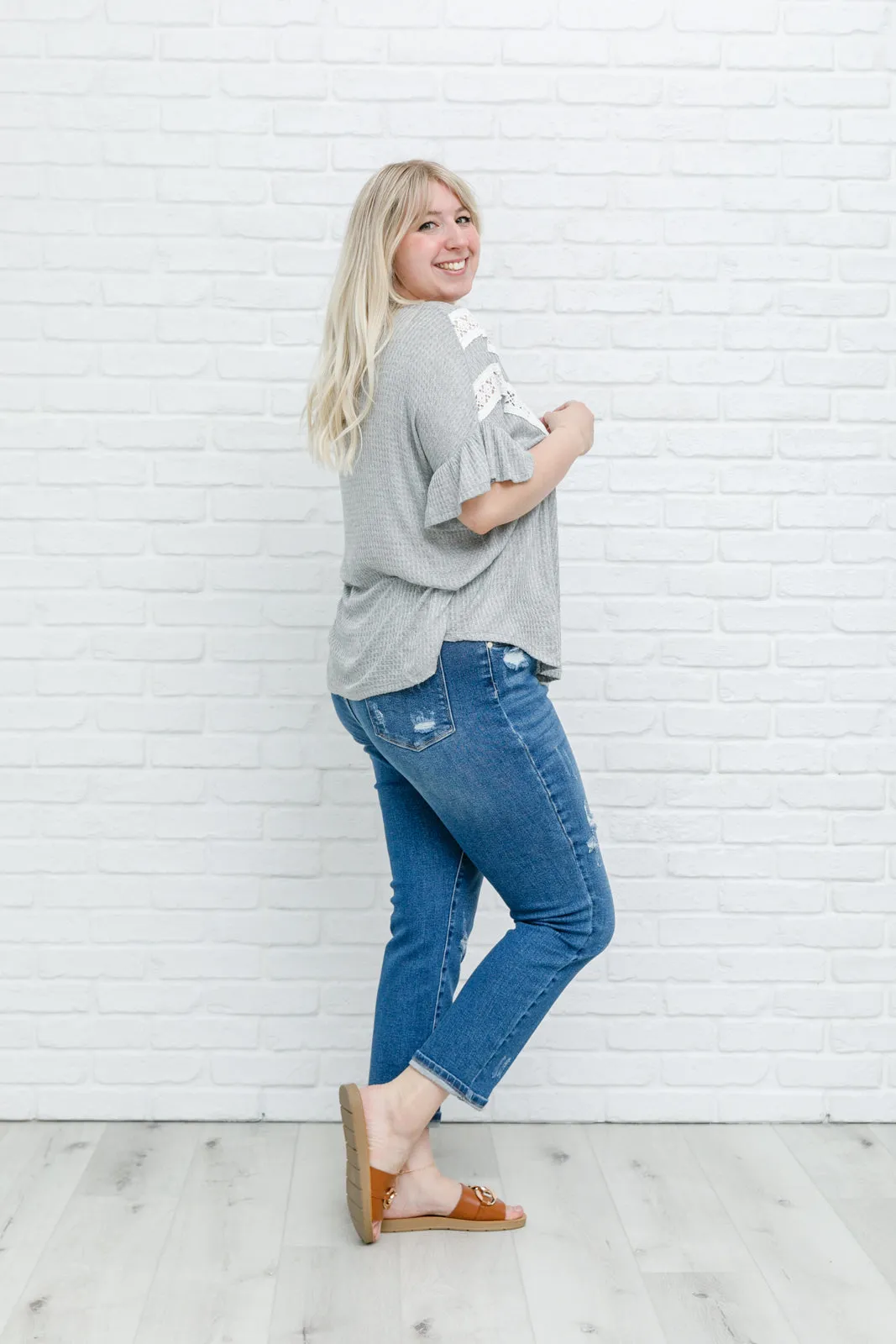 *Online Exclusive* Break Away Top In Gray