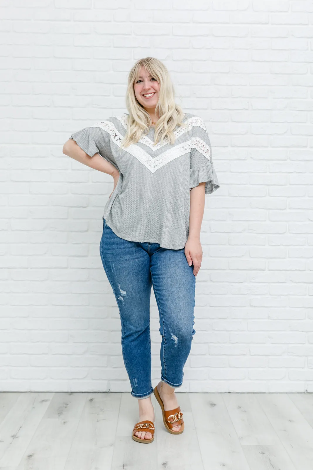 *Online Exclusive* Break Away Top In Gray