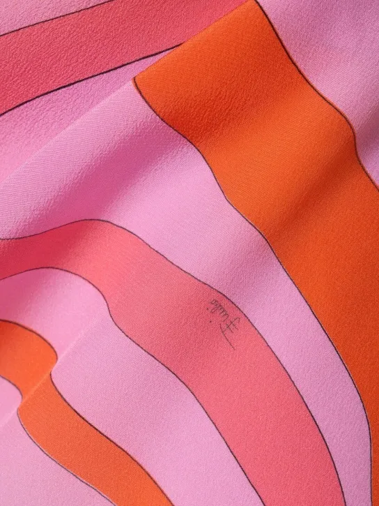 Pucci   Printed silk crepe long dress 