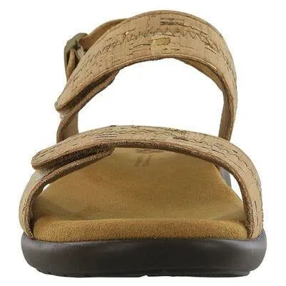 SAS Women's Nudu Heel Strap Sandal in Golden Cork