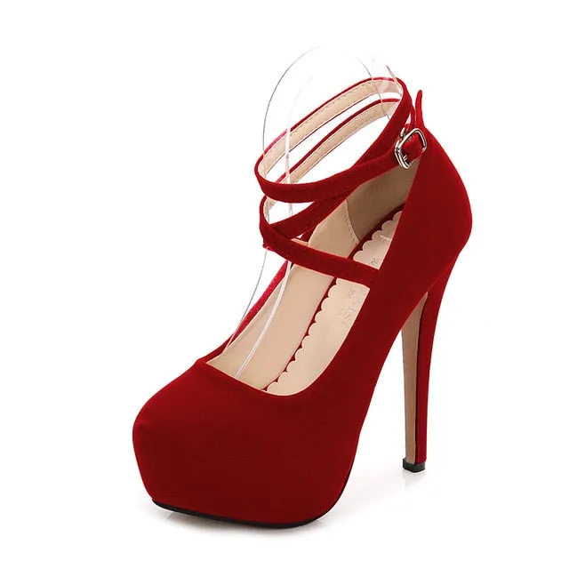 Sexy Gladiator Ankle Strap High Heels