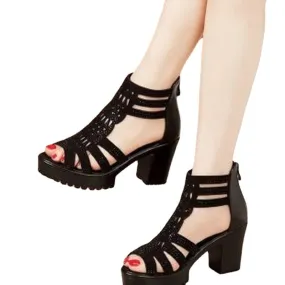 Sexy Gladiator Cutout Sandals