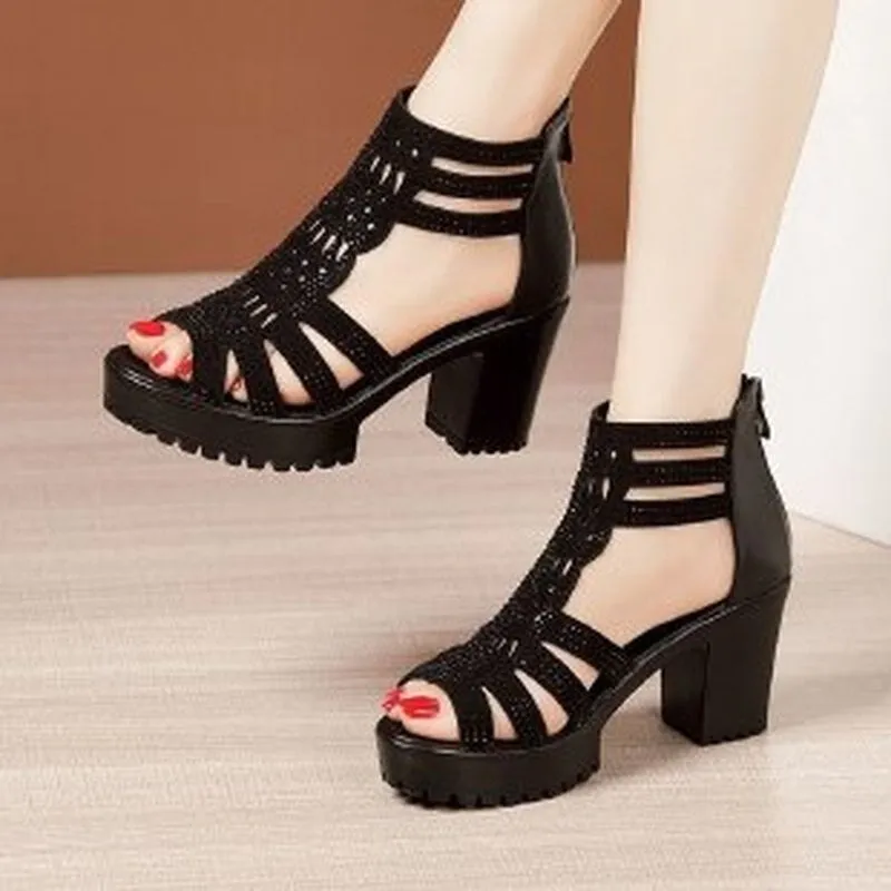 Sexy Gladiator Cutout Sandals