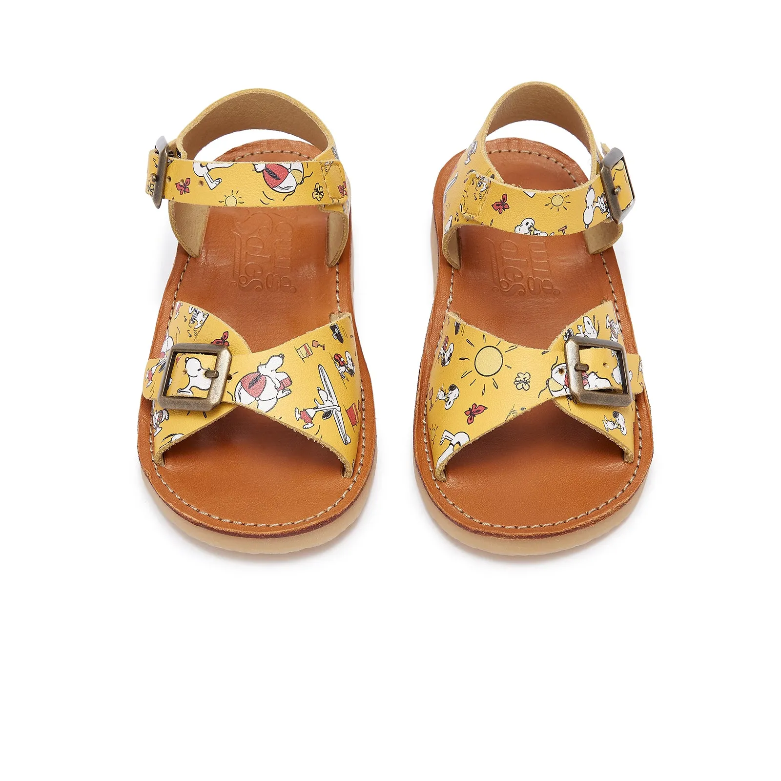Young Soles Sonny Snoopy Sandals - Mustard